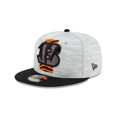 Black Cincinnati Bengals Hat - New Era NFL Official NFL Training 9FIFTY Snapback Caps USA6194820